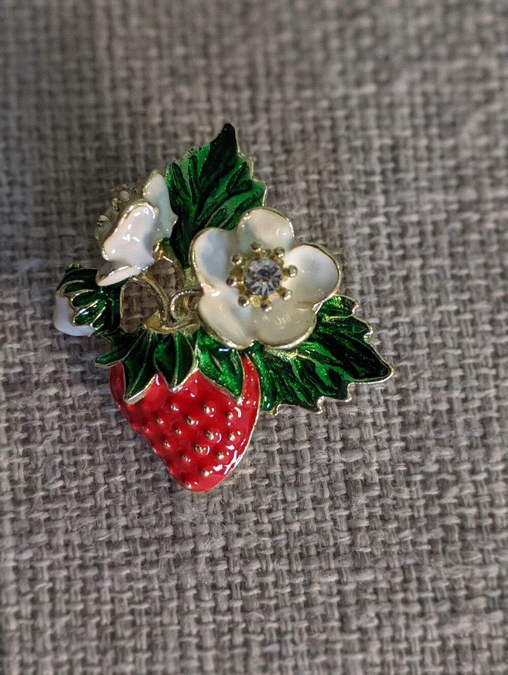 Enamel Brooch Strawberry 🍓 Little Bit Smaller Real Strawberry Size